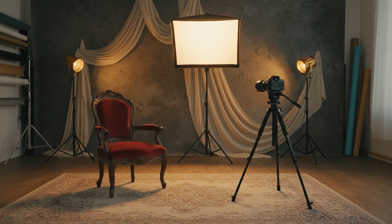 traditional portrait photography studio setup