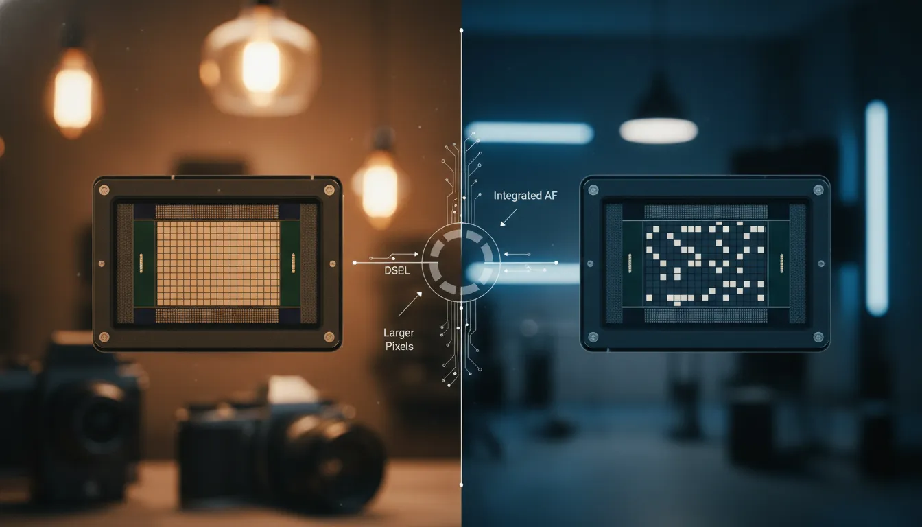 DSLR vs mirrorless sensor comparison